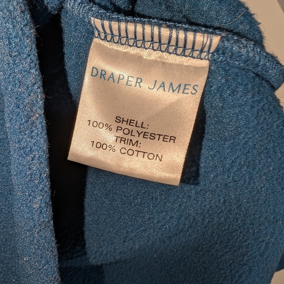 Draper James Teal Fleece Pullover XS Snap Button Collar Casual Top - Picture 5 of 5